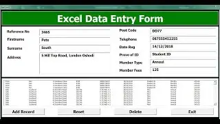 How To Create Excel Data Entry Form With A UserForm - Part 1 of 2