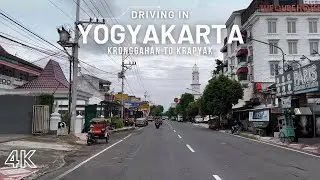 Driving from Kronggahan to Krapyak - Driving Downtown - Yogyakarta 4K HDR