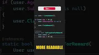 Write Readable Code By Replacing If Statement Condition With Method #shorts