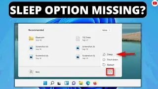 Fix sleep option missing in windows 11