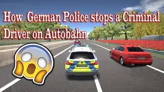 How German Police Stops a Car on Autobahn