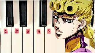 Как играть одним пальцем на пианино Giorno's Theme