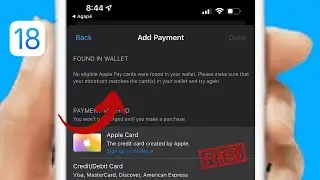 No eligible Apple Pay cards were found in your wallet. Please make sure that your storefront matches