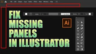 Illustrator Toolbar Missing | Illustrator Options Bar Missing | Missing Panels In Illustrator