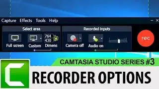 Camtasia Studio Recorder Options | Camtasia Studio 9 Tutorials for Beginners #03 | SimplyInfo