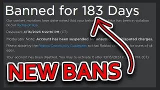 Roblox banned someone for 183 days (6 months)