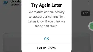 instagram we restrict certain activity to protect our community | Instagram try again later problem