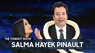 Salma Hayek Pinault Shows Jimmy How to Dance with a Snake, Dishes on Like Water for Chocolate