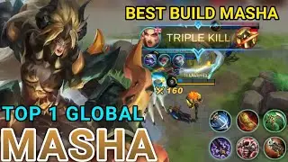 TOP 1 GLOBAL MASHA GAMEPLAY | BEST BUILD MASHA 2021 | TOP 1 GLOBAL [Uwkmlaz]