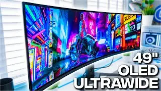 Gaming On a 49 Inch monitor Is WILD! - Aorus CO49DQ QD-OLED Review