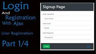 How to make user registration in php and mysqli with ajax || php and ajax || Part - 1