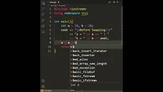 C++ Swap Two Numbers Without Using Temporary Variable - [Short Code]