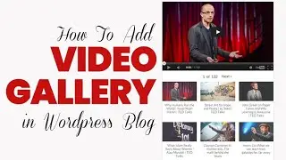 How to Create Wordpress Youtube Video Gallery?