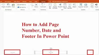 How to Add Page Number, Date and Footer In Power Point