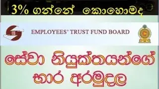 How to fill ETF form  / ETF 3% ගන්නේ  කොහොමද / employees trust fund