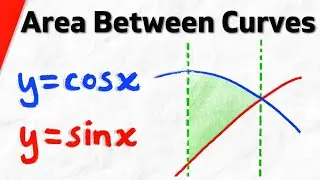 Find Area of Region Bounded by y=sinx, y=cosx, x=0, and x=pi/4 | Calculus 1 Exercises