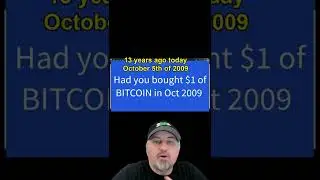 1,309 Bitcoins for $1 😮 13 years ago TODAY, OCt 5th 2009!