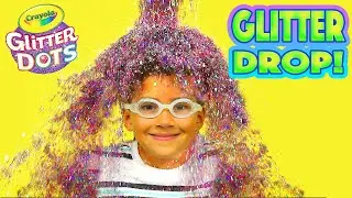 NEW Crayola Glitter Dots Not My Hands CHALLENGE!!