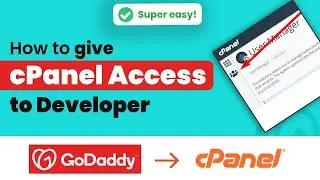 How to give cPanel access to developer GoDaddy 2024 | Initial Solution