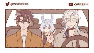 teaching neuvillette driving part 1 (wriolette) [GENSHIN IMPACT - COMIC MEME]