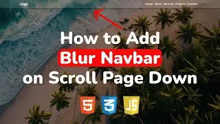 Как добавить замутнение фона для меню при прокрутке страницы вниз | How to add blur navbar on scroll