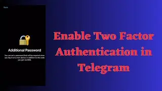 Enable Two Factor Authentication in Telegram (How To)