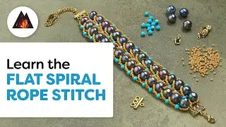 How to Make a Flat Spiral Rope Stitch Jewelry Set