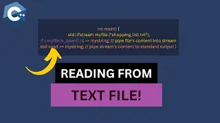 2 - How to Read data from Text file in C++ | FIleHandling | read() | C++