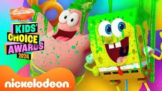 SpongeBob and Patrick Get SLIMED! | Kids Choice Awards 2024