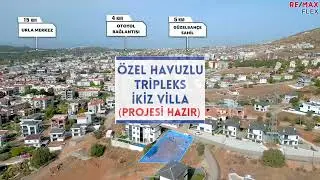 SATILIK • ÖZEL HAVUZLU TRIPLEX İKİZ VİLLA YAPILABİLECEK PROJESİ HAZIR ARSA