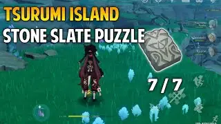 tsurumi island stone slate puzzle genshin impact [ 7/7 ]