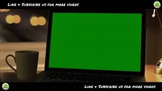 Laptop Green Screen With Traffic Light In Background