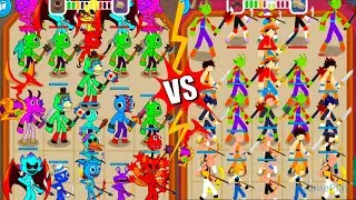 Merge Monster Friends Vs Merge Stickman Warriors, Merge Battle Gameplay