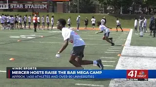 Approximately 1,400 athletes attend Mercer football's Raise the Bar Mega Camp