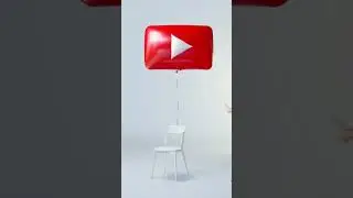 YouTube Logo in a Balloon - Animation #shorts