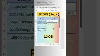 Right Function in Excel 