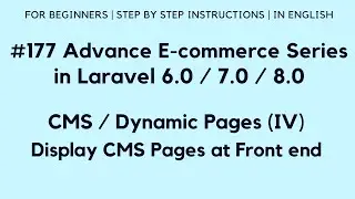 #177 Make E-commerce Website in Laravel 8 | CMS / Dynamic Pages (IV) | Display CMS Pages at Front