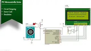 MQ4 Sensor Interfacing with PIC16F628A | Simulation | Natural gas, CH4,smoke  Detector