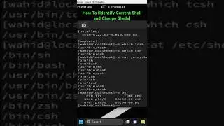 How To (Identify Current Shell and Change Shells)