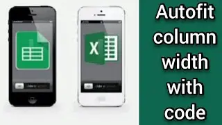 Autofit column width with code in excel