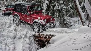 Разрушенный мост и глубокий снег. Jeep CJ, YJ, Rubicon, Cherokee XJ, Wrangler.