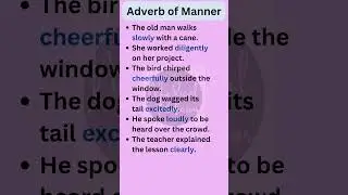 Adverb of Manner | Adverb Sentences in English Grammar 