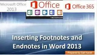 Word 2013 Tutorial: Inserting Footnotes and Endnotes in Word