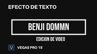 Texto en cuadro para Intro  Vegas pro 15