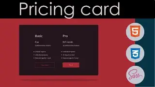 Create a Pricing card With HTML CSS and SASS