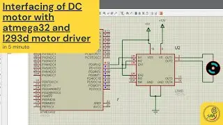 DC motor control with Atmega32 using L293D Motor Driver | Proteus Simulation | motor control