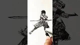 Speed drawing StickMan Sasuke 😳 