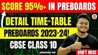 CBSE CLASS 10 PreBoards Time Table for 100% Success| Practical Plan with Focus on Your Mental Health