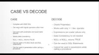 Difference between Case and Decode