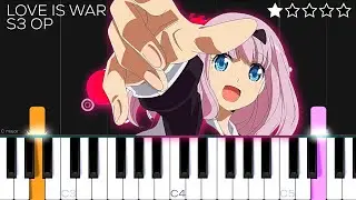 Kaguya-sama: Love is War | Opening 3 - GIRI GIRI | EASY Piano Tutorial